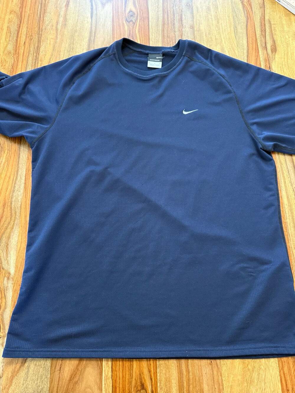 Vintage Y2K Nike Sphere Dry Athletic Performance T-Shirt Navy Blue